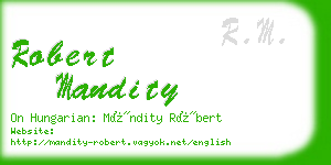 robert mandity business card